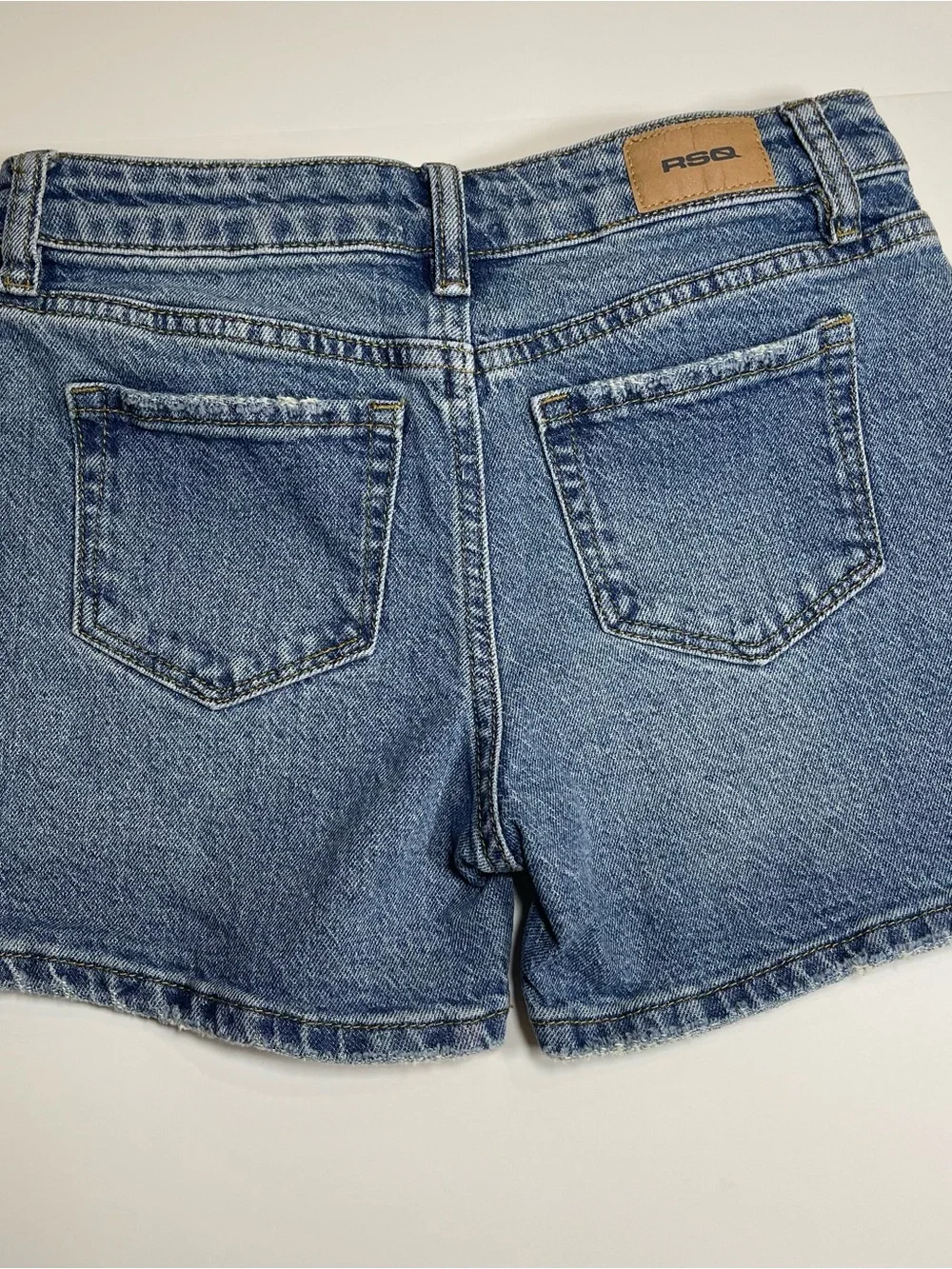 RSQ Mid Length Light Blue Denim Jean Shorts
